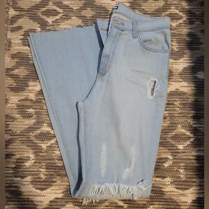 Light Blue Bell Bottom Jeans